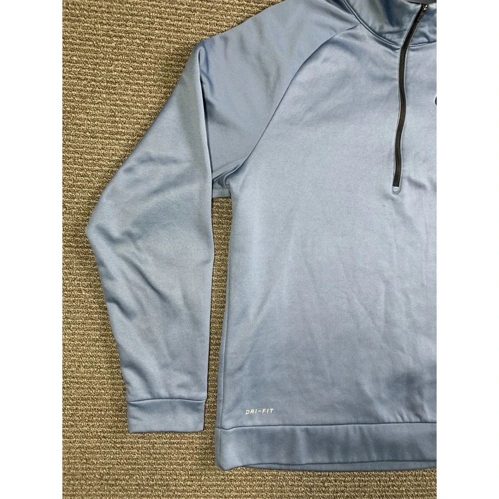 Nike Sweatshirt Mens M Blue DriFit 1/4 Zip Lightweight Pullover Activewear Top